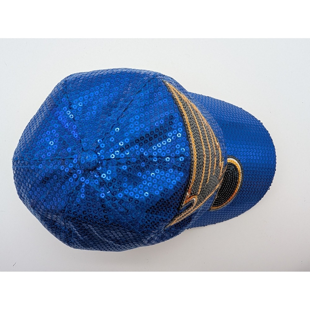 47 Brand St Louis Blues NHL Sequin Hat Blue Adjustable Womens Baseball Cap - Picture 5 of 8